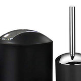 Trash Can Toothbrush Holder Set Toilet Brush Soap Box Lotion Dispenser Black Hotel Bathroom V1294-YM0703-3112230004411