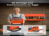 Chicken Nesting Boxes, 4 Compartments, Metal Egg Laying Boxes with Protective Collection Lids, Roll V952-JSCDX1530INCI7BMT002V0