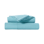 Kingtex Ultra-Soft Micro Flannel Sheet Set 40 cm Wall Aqua King V442-KIT-SHEETS-MF2023-AQUA-KI