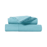 Kingtex Ultra-Soft Micro Flannel Sheet Set 40 cm Wall Aqua Single V442-KIT-SHEETS-MF2023-AQUA-SB