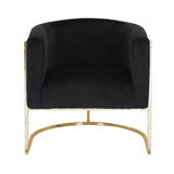 Vinatge Arm Chair Black Velvet V43-AC-VNTG