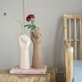 Creative Ceramic Vase for Desktop Decoration Beige Handmade Couple Design V1369-AZ3-W-18434