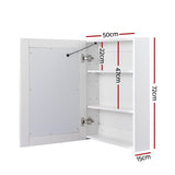 Bathroom Mirror Cabinet LED 500x720mm Medicine Wall Storage BV-MC-LED-SD01-WH