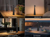 Portable LED Table Lamp 13.5" H Touch Control, 3 Brightness Levels, Rechargeable Desk Light for V1107-CS-GJTDH