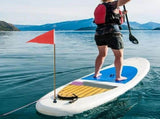 47-Inch High Visibility Kayak Safety Flag with Track Mount, Foldable Stable Base Boat Flag for V1192-AZ-W-22134