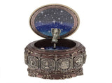 Vintage Music Box with 12 Constellations Rotating Goddess Twinkling LED Light V1294-YM0901-JY20436-07