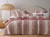 Vintage Design Homewares Tempo Red Cotton Jacquard Quilt Cover Set Queen V442-HIN-QUILTCS-TEMPO-RED-QS
