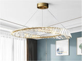 Modern Crystal Flushmount Chandeliers, Remote Control V178-24051