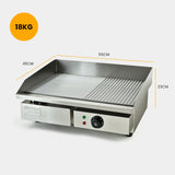 THERMOMATE Electric Griddle Commercial Stainless Steel 2200W BBQ Grill Pan Hot Plate Large V219-FODCAPTHMAG04