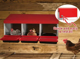 Chicken Hen Coop Hutch Nesting Box 3-Hole Roll Away Metal Design 52x47.5x81cm Durable Indoor Outdoor V985-NESTINGBOX