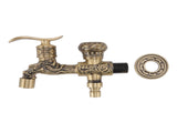Water Tap 2 Handles 1 Hole Oil Rub Antique Dragon Carved Brass Faucet for Bathroom Sink Countertop V1294-YM0523-3112220035411