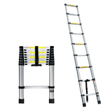 Giantz 2.6M Telescopic Ladder Aluminium Extension Extendable Steps Adjustable Height LD-TLCP-ALU-S-2.6M