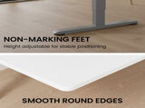 FORTIA Sit to Stand Standing Desk, 160x60cm, 72-118cm Electric Height Adjustable, White V219-ADKSSTFO6WTSB