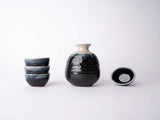 Sake Set for Four 330ml Ink Glaze V637-C1090