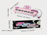 Portable Kids' Electronic Piano with Sheet Music and Microphone - Professional 37-Key Tactile V888-ELOSUNG42605