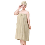 Bath Towel Wrap Women Plus Size - Adjustable Soft Microfiber Shower After Body Wraps with Hair V1189-WXFWAL-20260319-01642