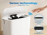 Devanti Automatic Trash Bin 2PCS with Lid 11L Motion Sensor Kitchen Bin Touchless Garbage Can Modern SB-F-11L-WHX2