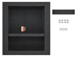Shower Niche Ready for Tile 40.64 x 60.96 cm, 16 x 24 inch Double Shelf Organizer, Square Corners V952-SLLYBK2C17YCR2AE8V0