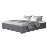 Artiss Bed Frame King Size Gas Lift Base Grey TOKI BFRAME-E-TOKI-K-GY-AB