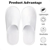 8 Pairs Spa Slippers for Men and Women, Comfortable Non-Slip Disposable Hotel Slippers, Breathable V1259-DP01-A-3789
