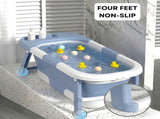 CARLA HOME Foldable Baby Bath Tub with Collapsible Toddler - Blue LSB-36508