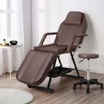 Zenses Massage Table Adjustable Salon Bed Chair 3-Fold Brown MT-CHR-F3-BR-80