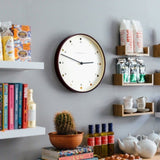 Newgate Mr Clarke Clock Dark Wood Dot Dial 40 V398-NGMRC161DPLY40