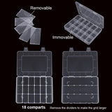 18-Compartment Snack Box, 2 Pieces Snack Plates with Lids for Candy, Nuts, Snacks, Adjustable V1237-ZY-203-0248