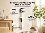 2-in-1 Automatic Cat Teaser Wand with Strong Suction Base, Interactive Feather & Plush Ball Toy for V1341-ZY-7EAEACP7-WHITE-S