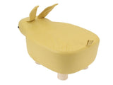 Cartoon Animal Shaped Stool Kid Home Living Room Cute Wooden Footstool for Playroom Courtyard Yellow V1294-YM0703-3116230000412