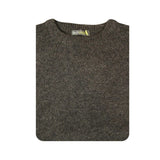 Mens 100% Shetland Ragg Wool Round Neck Knit Jumper Pullover Crew Sweater - Charcoal - 6XL V563-SW-CN-CHRCL29-6XL