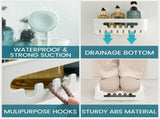 2 Pack Shower Caddy Suction Cup, Heavy-Duty Bathroom Organizer, Removable Shelves for Inside Shower, V1189-LC-AMZ-00260