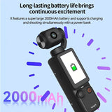 WHITE**4K HD 180&deg Rotating Anti-Shake Action Camera1.9-Inch Screen 2000mAh Battery, Compact & V1102-YDXJ002