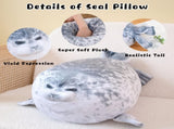 Gray Chubby Seal Plush Pillow with 4 Baby Seals Inside Soft Stuffed Animal for Kids, Hug Pillow & V1107-CS-HBGZ