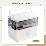 Extra Large 3-Tier Medicine Organizer, XXL Pill Box 7, Travel-Friendly with Labels, 3 Times a V1369-AZ3-W-08584