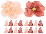 Multi-Colorative Paper Flowers, 20 Pieces for Weddings, Festivals, Partyations and Home V1369-AZ3-W-19259