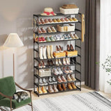 10 Tier Black Shoe Rack Metal Shoe Storage Organizer Rack 50-Pair Large Capacity V63-840551