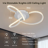 Irie Dimmable 3 Lights LED Ceiling Light - White V558-LL002CL011W