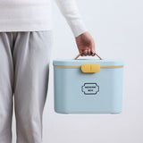 Family Medication Box Portable First Aid Box Organizer with Easy to Open Buckle Snap V1294-YM0717-10140142