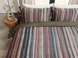 Bedding House Roman Multi Cotton Stripe Quilt Cover Set King V442-HIN-QUILTCS-ROMAN-MULTI-KI