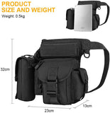 Black Outdoor Tactical Military Leg Bag - Durable Multi-Pocket Utility Waist Pack V888-ELOSUNG12934