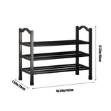 3 Tiers Small Shoe Rack,Narrow Stackable Shoe Shelf Organizer,Sturdy Shoe Stand, Metal Shoe Racks V1192-AZ-W-29657