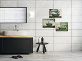 Green Bathroom Picture Wall Decor Relax Soak Unwind Signs Poster Canvas Print Art Botanical Leaf V1192-AZ-W-26529