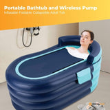 Portable Bathtub and Wireless Pump - Inflatable Foldable Collapsible Adult Tub V238-SUPDZ-40789185232976