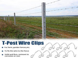 300 Pieces T Post Wire Clips T Post Clips T Post Fence Clips Fencing Clips for Securing Galvanized V1258-DP02-C-778
