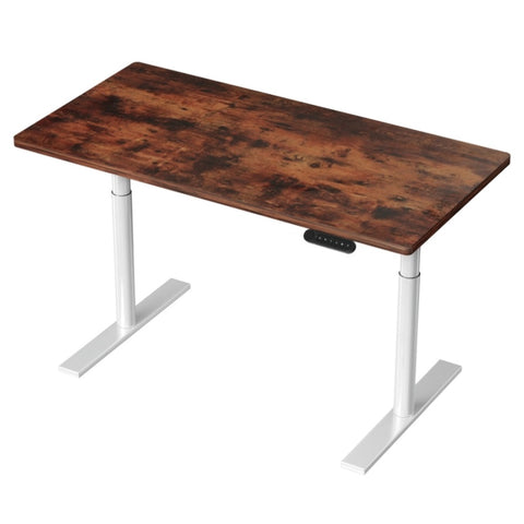 Artiss Standing Desk Motorised Electric Dual Motor 120CM Rustic Brown HASD-B-M10-WHDF-RBDB-120