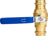 3/4 in Lead-Free Press Ball Valve,Press into 3/4"Copper Tubing Connection with EPDM O-ring V1258-DP02-C-2770