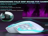 SM809pro Tri-Mode MM0 Wireless Gaming Mouse, Adjustable DPI RGB Backlight,white V1300-SM809PRO-WHITE