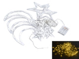 Star Moon Curtain String Lights Romantic Ambience 2 Lighting Modes 126 LED Ramadan Curtain Lights V1294-YM0523-3119220030711