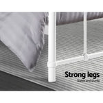 Artiss Bed Frame Metal Frames LEO - Queen MBED-C-LEO-Q-WH